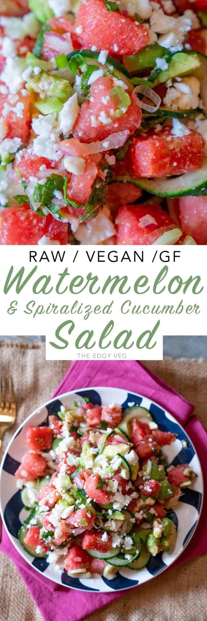 Watermelon Feta Mint Salad Pinterest