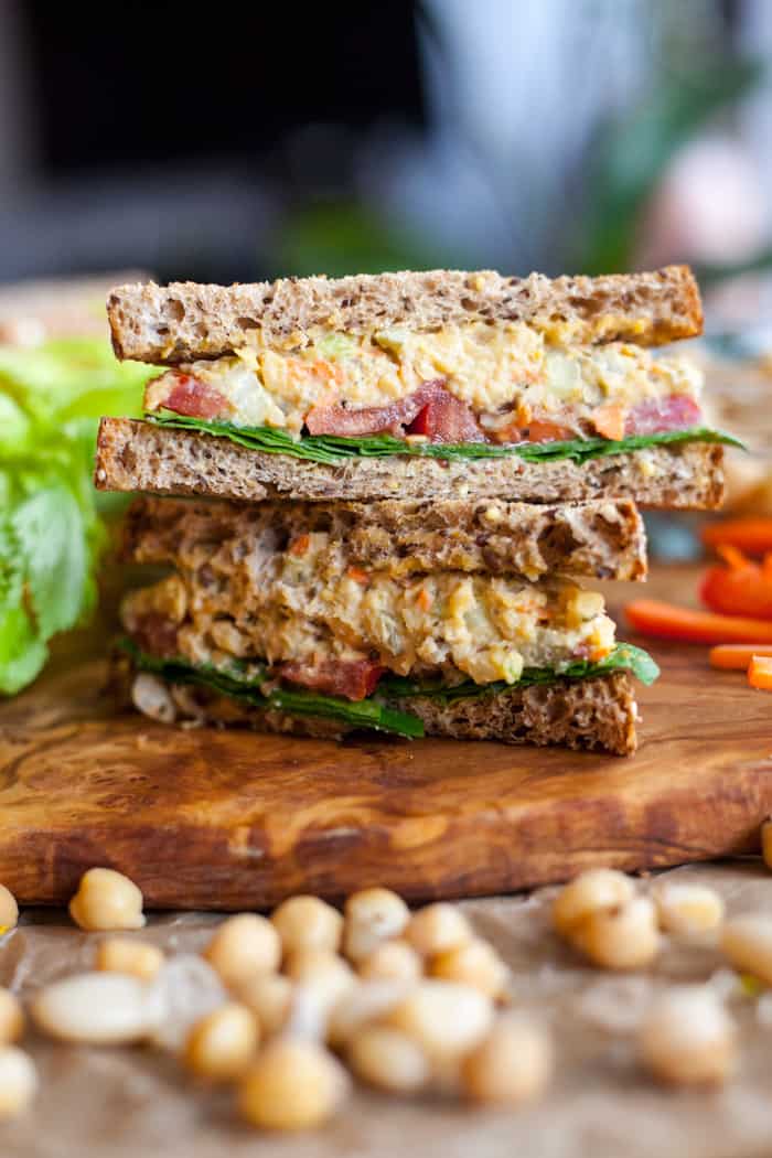 Vegan Tuna Salad Sandwich Recipe - The Edgy Veg