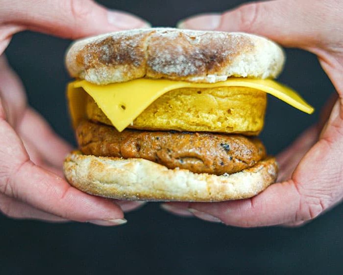 Vegan egg mcmuffin