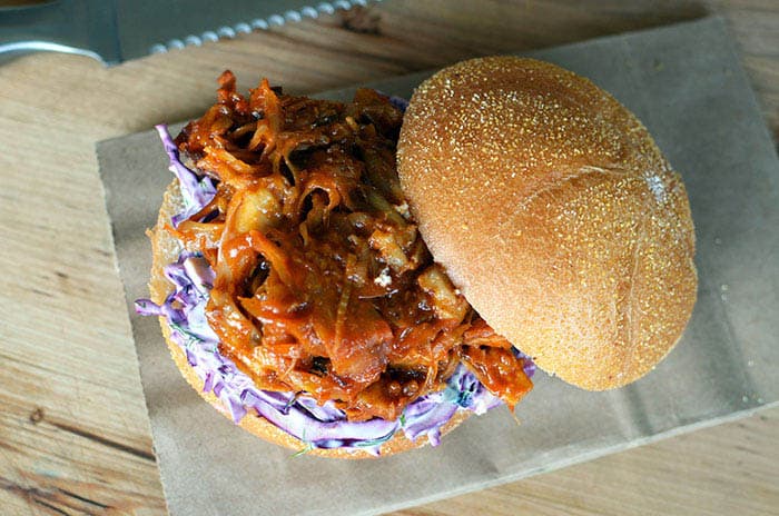 vegetarian Pulled pork sandwich