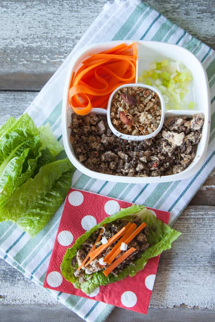Easy Vegan Back to School Lunch Ideas Tofu Lettuce Wraps