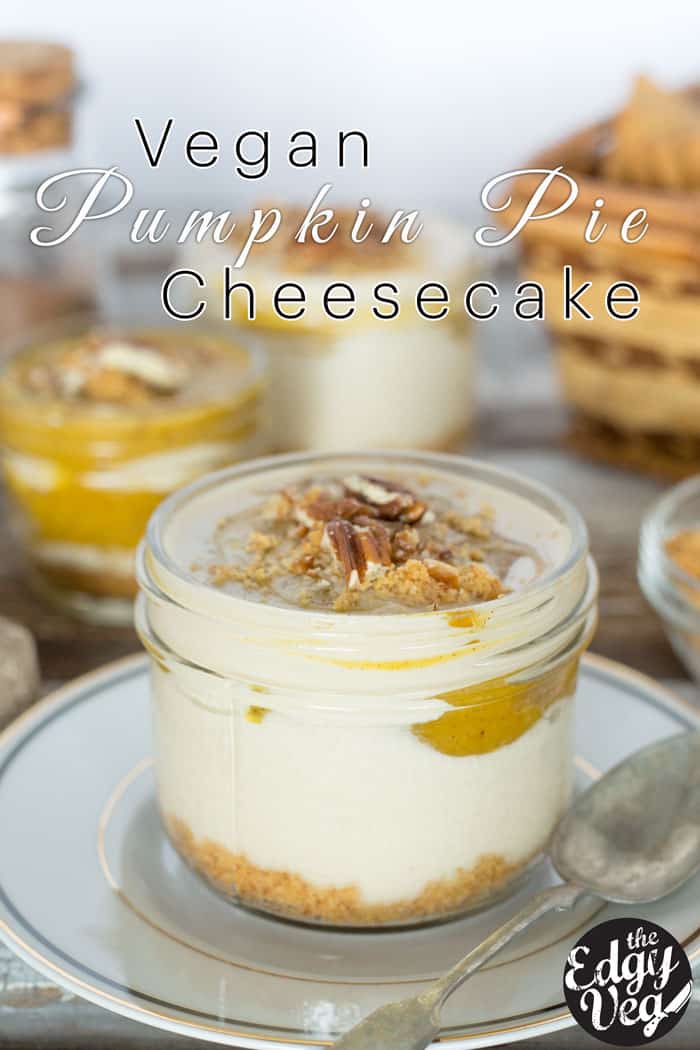No Bake Vegan Pumpkin Spice Mini Cheesecake Recipe