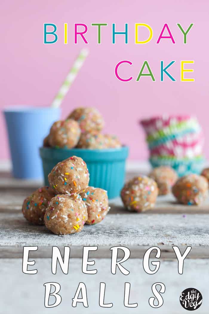 energy bites no bake birthday cake