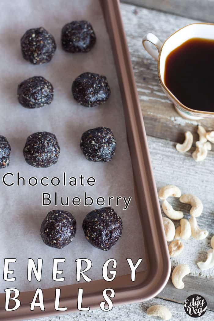 energy bites no bake chocolate blueberry