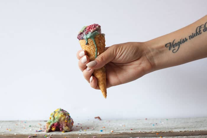 rainbow ice cream vegan ice cream
