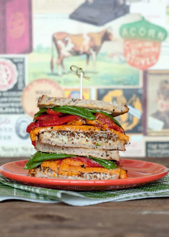 roasted sweet potato sandwich