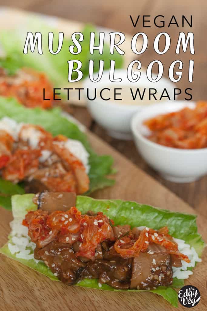 VEGAN Mushroom Bulgogi lettuce wraps