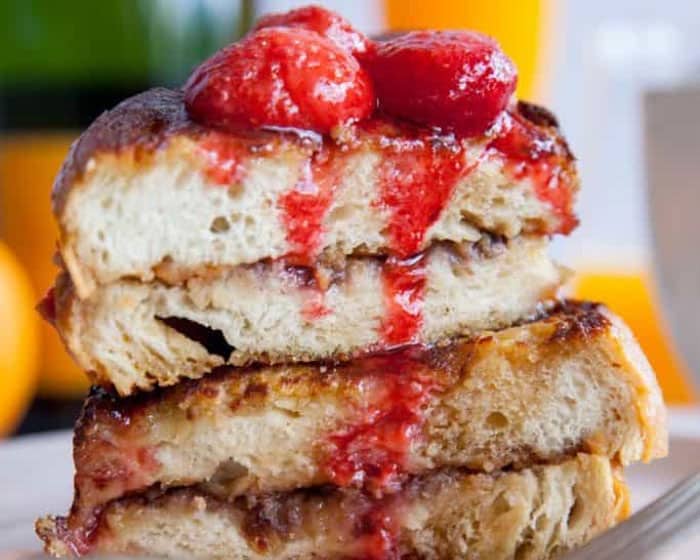Vegan Peanut Butter Jelly French Toast