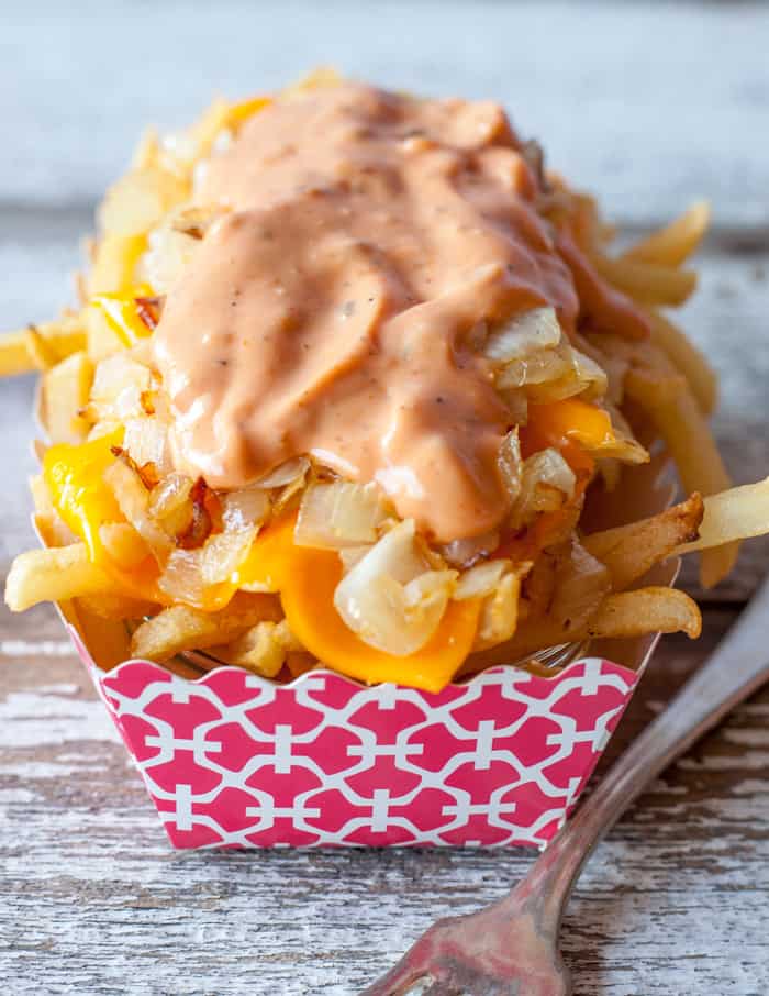 Vegan animal style fries recipe