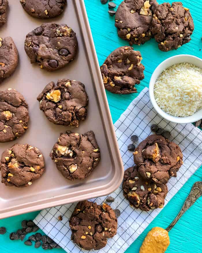 chocolate peanut butter cookies vegan