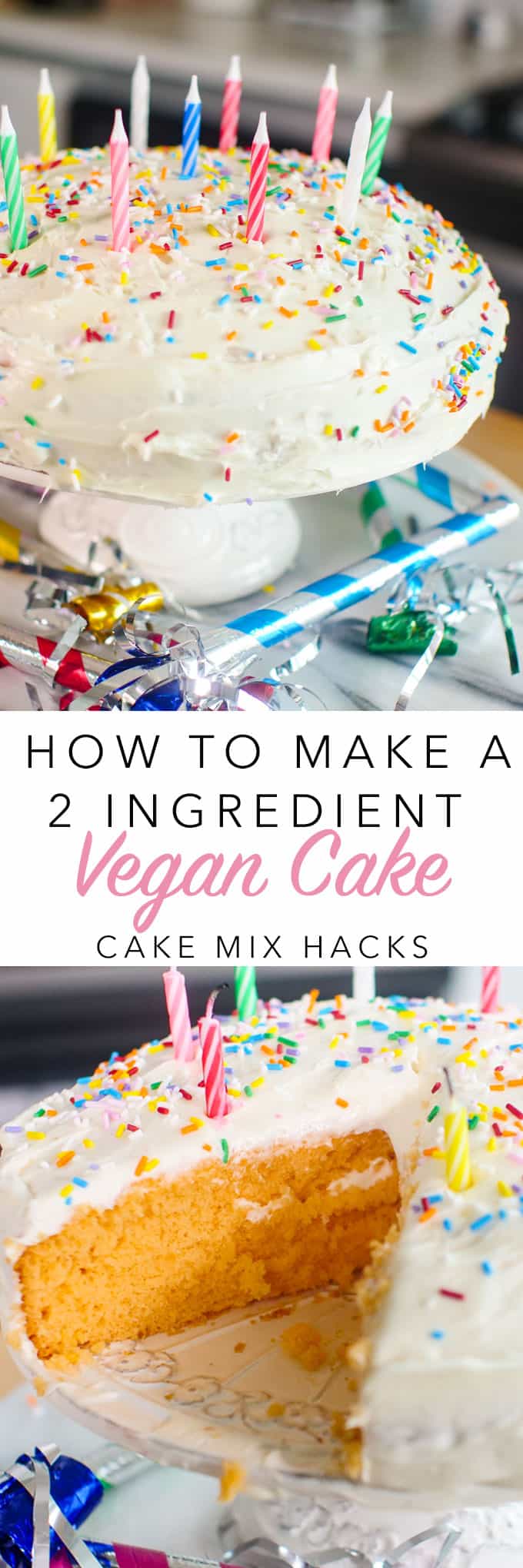 2 Ingredient Vegan Cake Pinterest