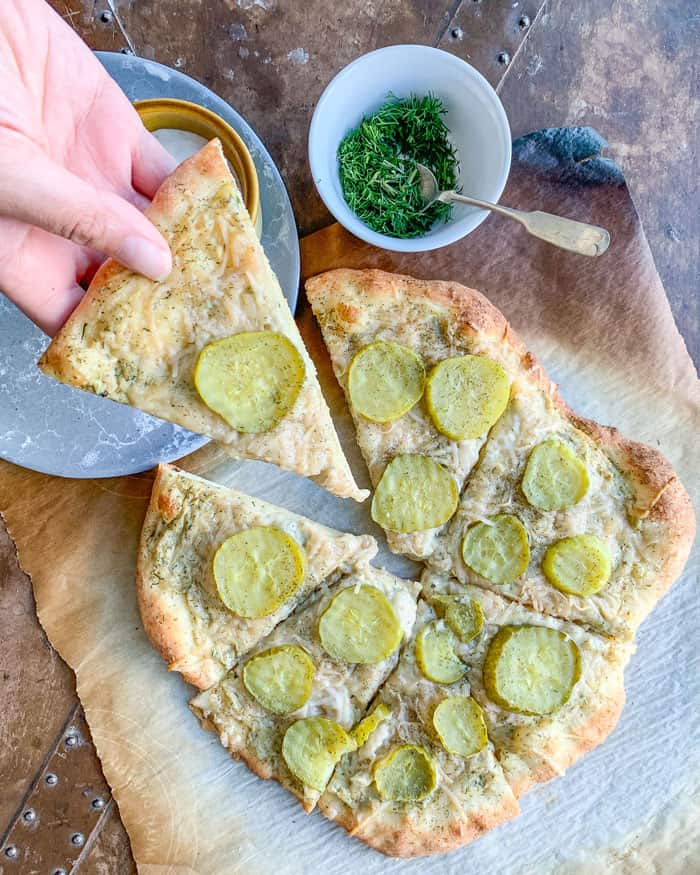 VEGAN Dill Pickle Pizza