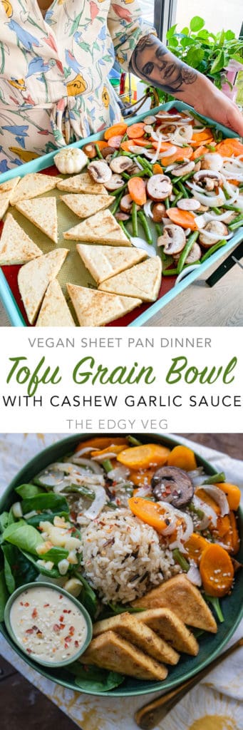 One-Pan Tofu Veggie Rice Bowl