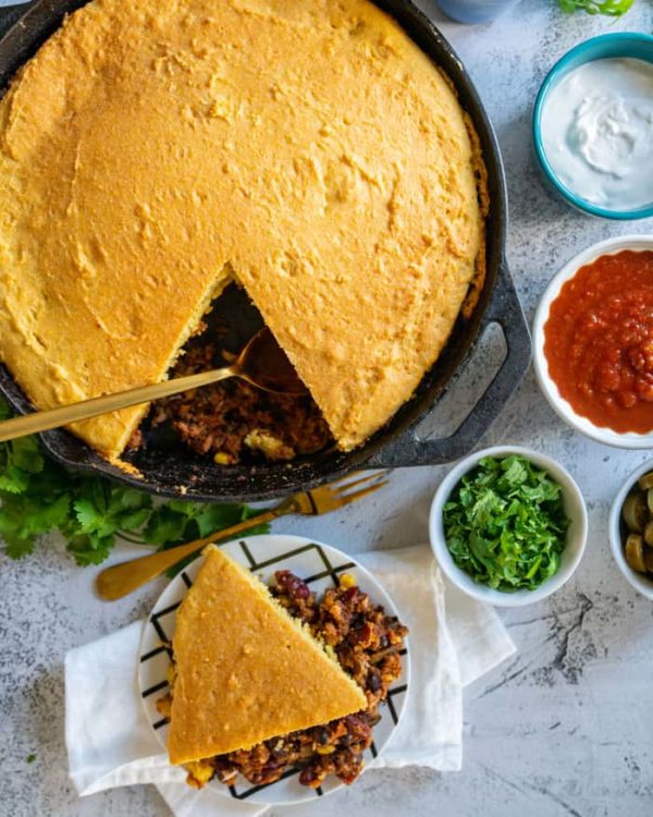 Vegan Cornbread Chili Pie Recipe The Edgy Veg