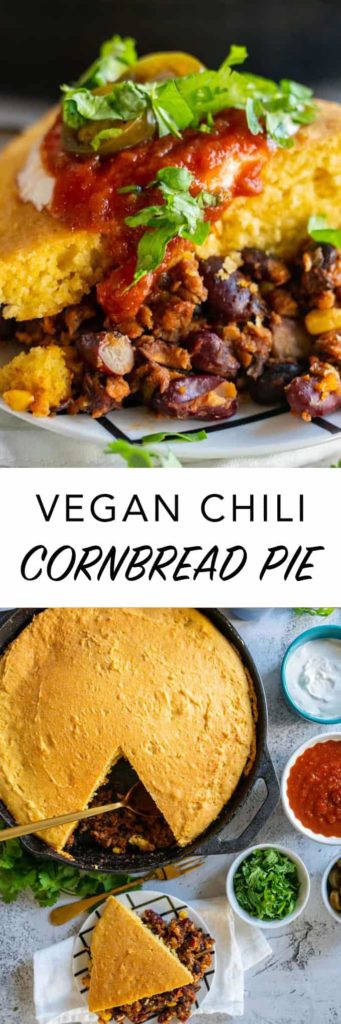 Vegan Cornbread Chili Pie