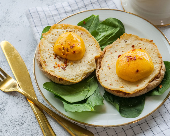 Vegan Fried Egg With Vegan Egg Yolk