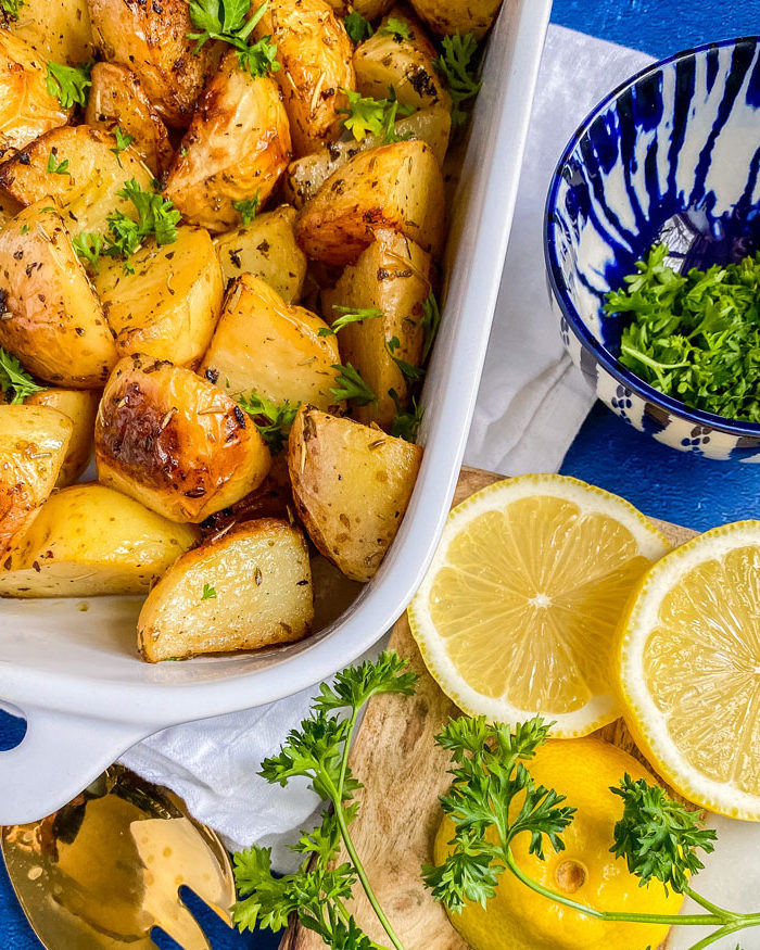 Roasted Lemon Greek Potatoes