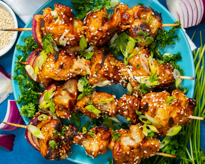 Korean Cauliflower Wings BBQ Skewers