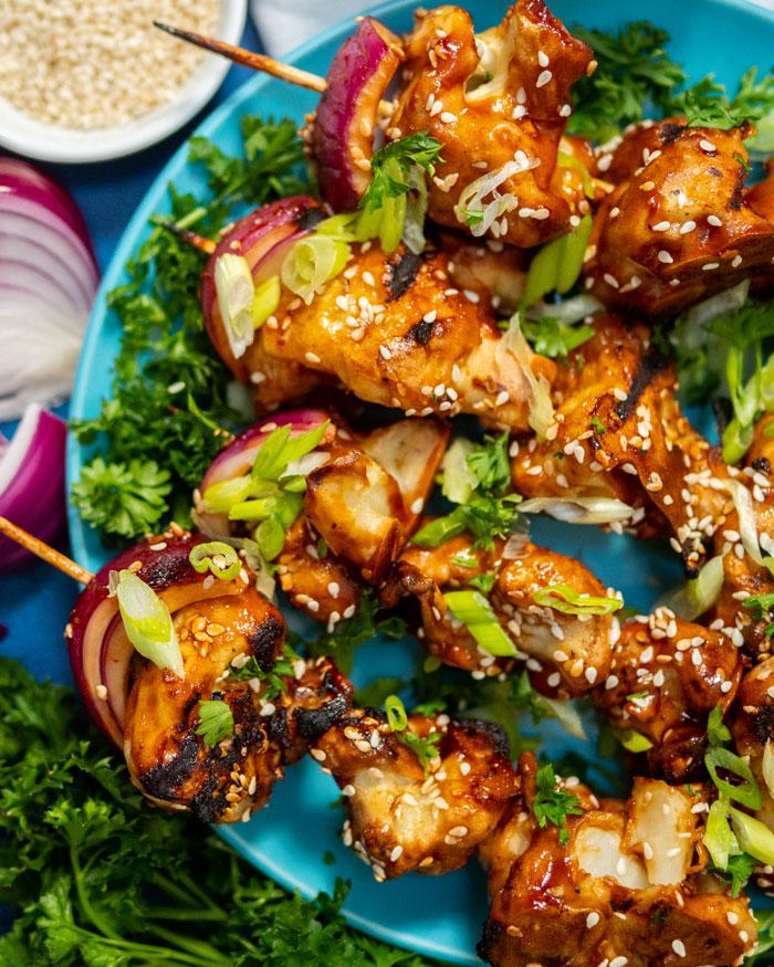 Vegan BBQ Skewer recipe - korean cauliflower wings