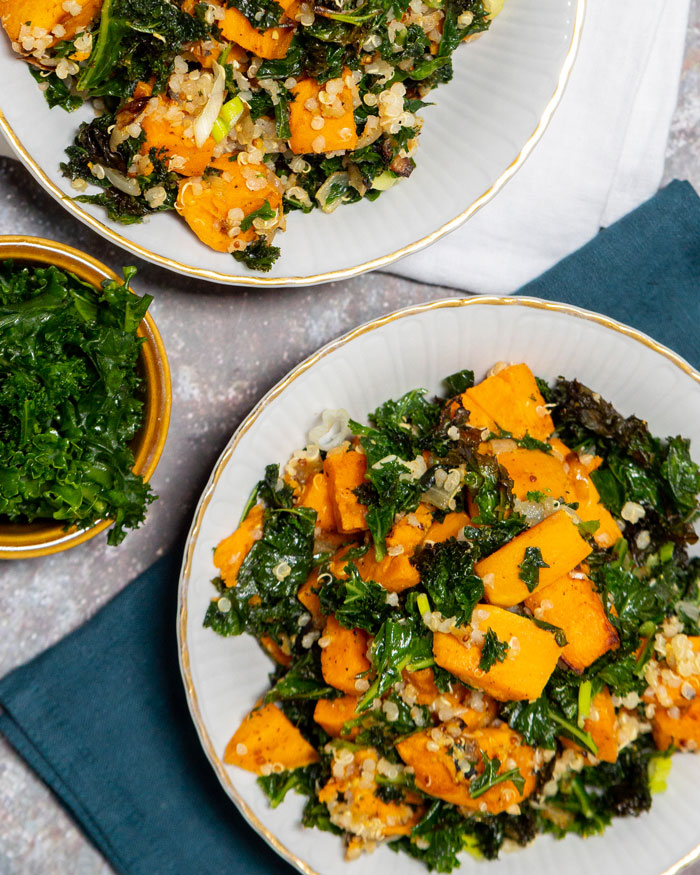 Quinoa Salad with Sweet Potato & Kale Recipe