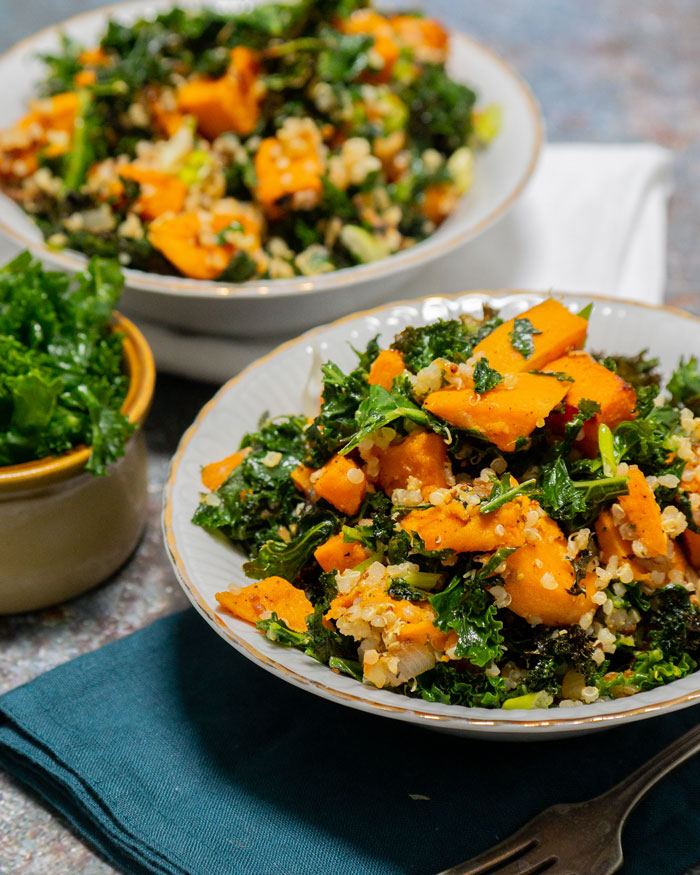 Kale Sweet Potato Quinoa Salad Recipe