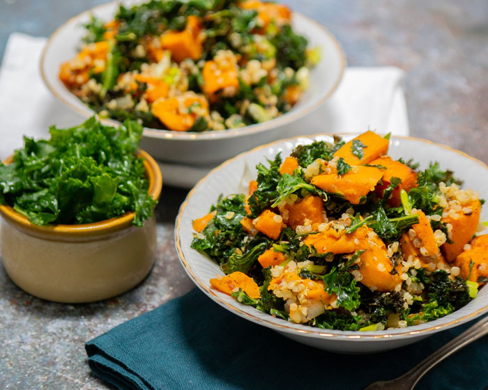 Kale Sweet Potato Quinoa Salad