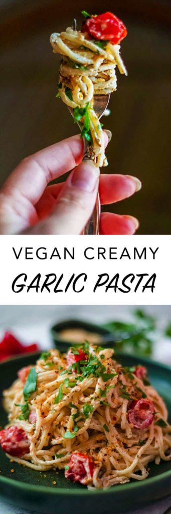 Vegan Creamy Garlic Pasta Recipe