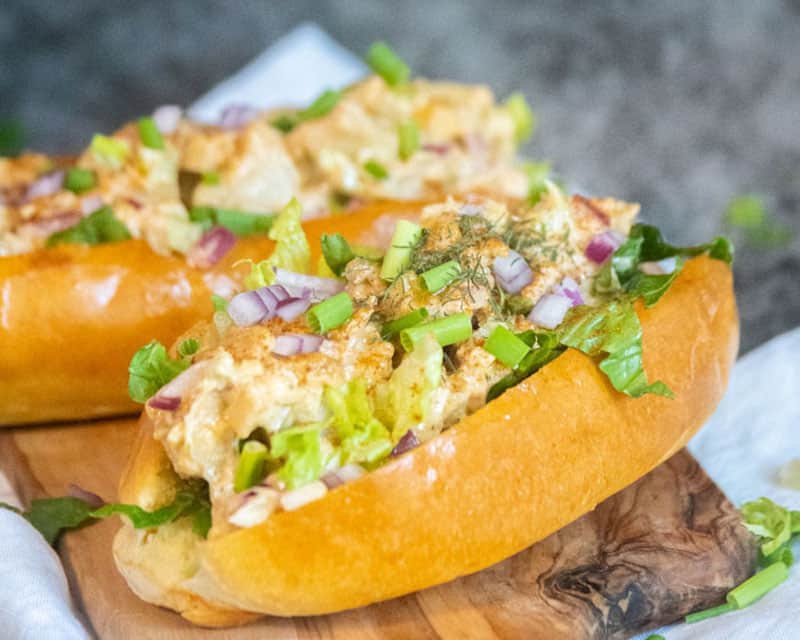 Vegan lobster rolls