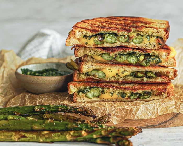 Roasted Vegetable Panini with Pesto (Easy) - The Garden Grazer