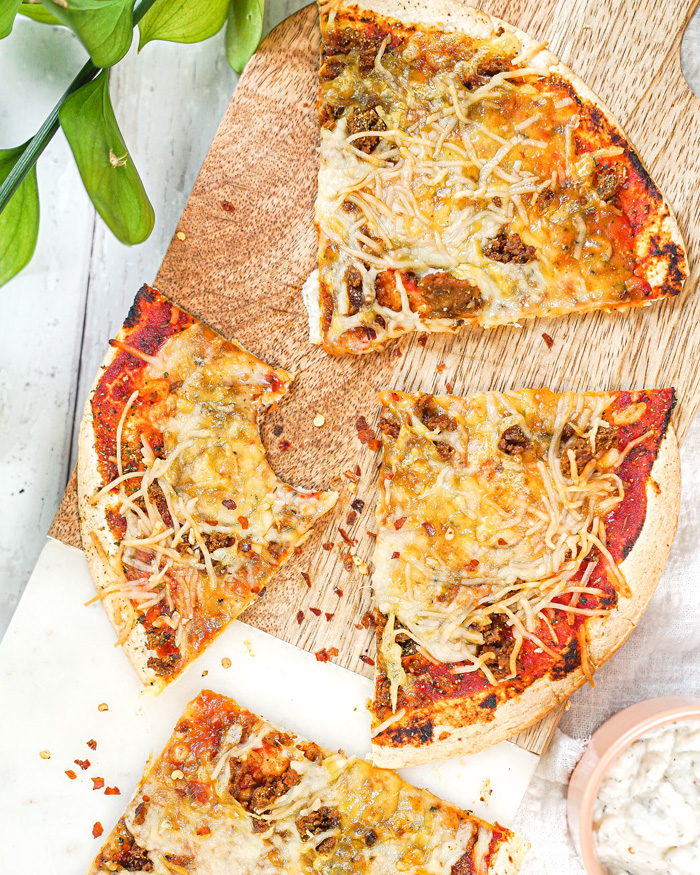 Vegan Tortilla Pizza Recipe