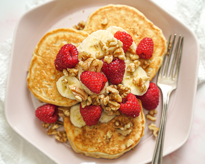 Fluffy Vegan Protein Pancakes