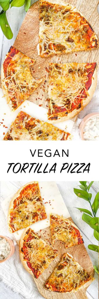 Tortilla Pizza - Vegan Recipe