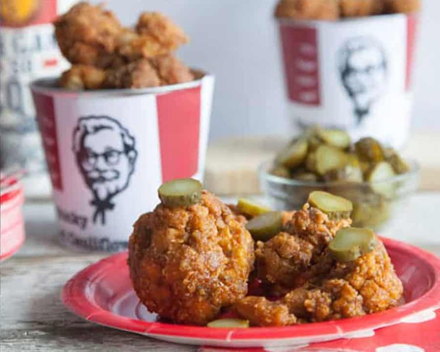 Vegan KFC Nashville Hot Fried Chicken