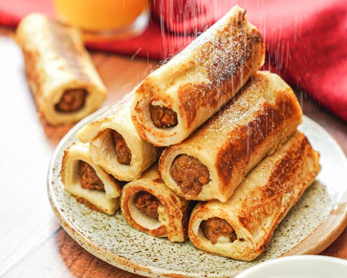 French Toast Sausage Roll-Ups Recipe
