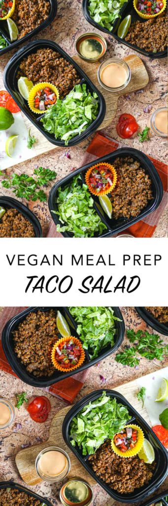 Vegan Meal Prep Taco Salad Recipe