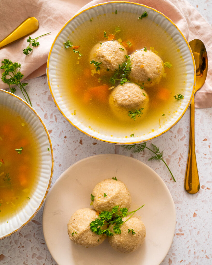 Vegan Matzo Ball Soup - ShortGirlTallOrder