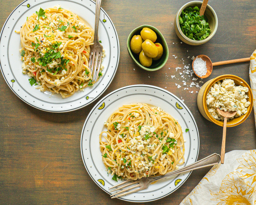 Vegan Dirty Martini Pasta recipe