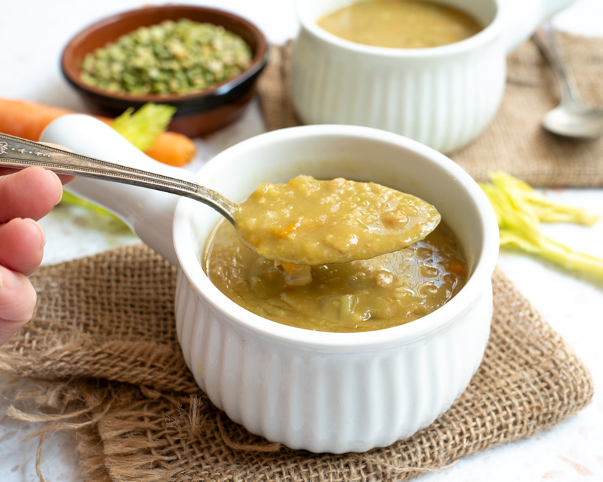 Instant Pot Split Pea Soup - Healthier Steps