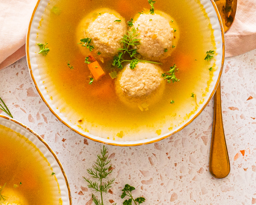 Vegetarian Matzo Ball Soup